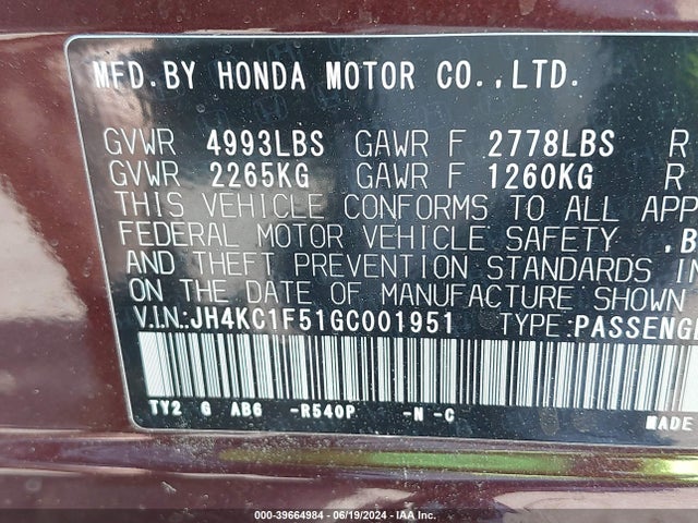 Acura Rlx Technology Package 2016 JH4KC1F51GC001951 Image 17