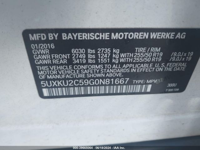 5UXKU2C59G0N81667 BMW X6 Xdrive35i