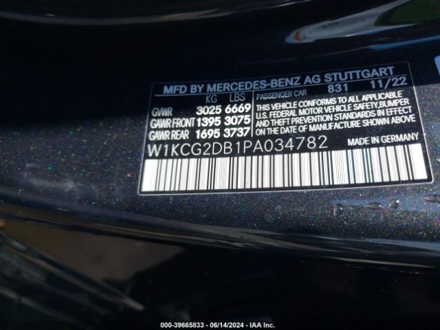 W1KCG2DB1PA034782 Mercedes-Benz EQS 450+