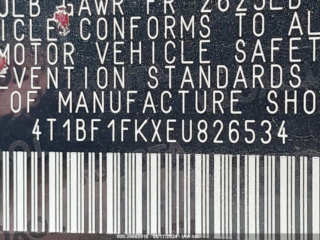 Toyota CAMRY LE 2014 4T1BF1FKXEU826534 Image 9