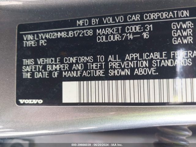 LYV402HM8JB172138 Volvo S60 Inscription T5 Platinum