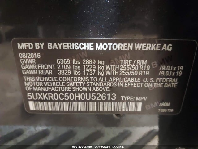 5UXKR0C50H0U52613 BMW X5 Xdrive35i