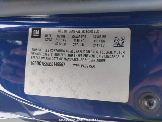 1G6DC1E30E0149567 Cadillac Cts Performance