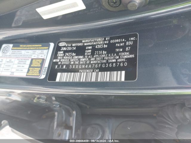 5XXGN4A76FG368760 KIA OPTIMA EX
