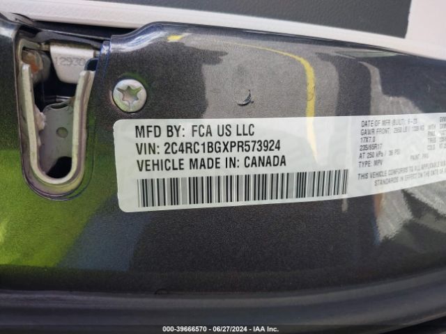2C4RC1BGXPR573924 Chrysler Pacifica Touring L