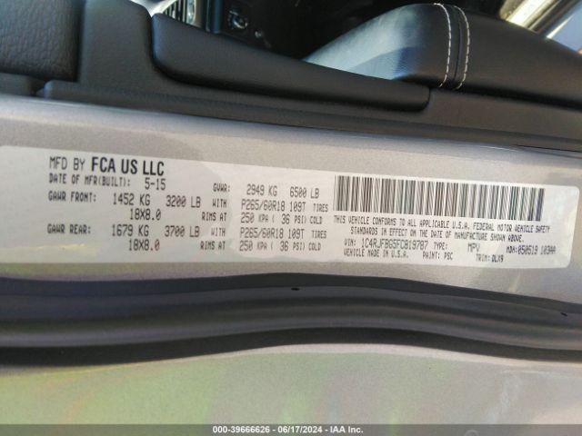 1C4RJFBG5FC819787 Jeep Grand Cherokee Limited