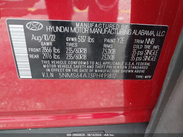 Hyundai Santa Fe Xrt 2023 5NMS64AJ3PH491812 Image 9