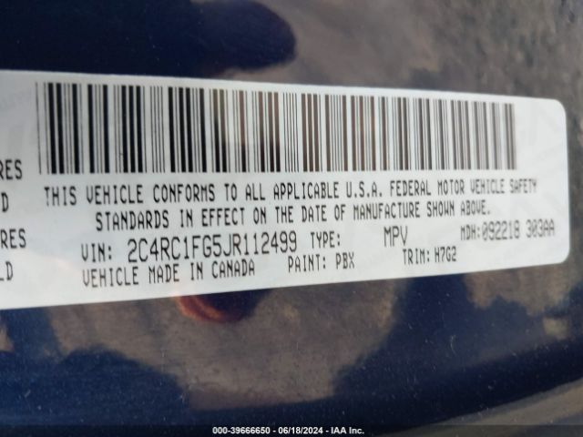 2C4RC1FG5JR112499 Chrysler Pacifica Touring Plus