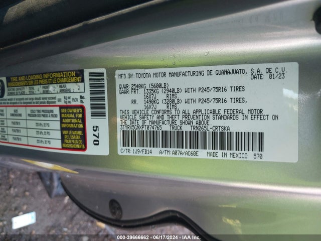 Toyota Tacoma Sr 2023 3TYRX5GNXPT074765 Image 9