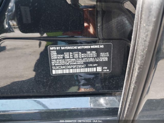 5UXCR4C06P9P29047 BMW X5 Sdrive40i