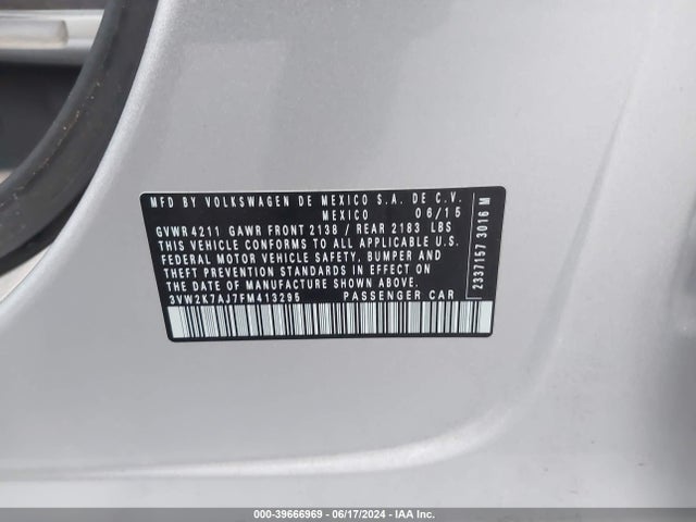 3VW2K7AJ7FM413295 Volkswagen Jetta 2.0l S