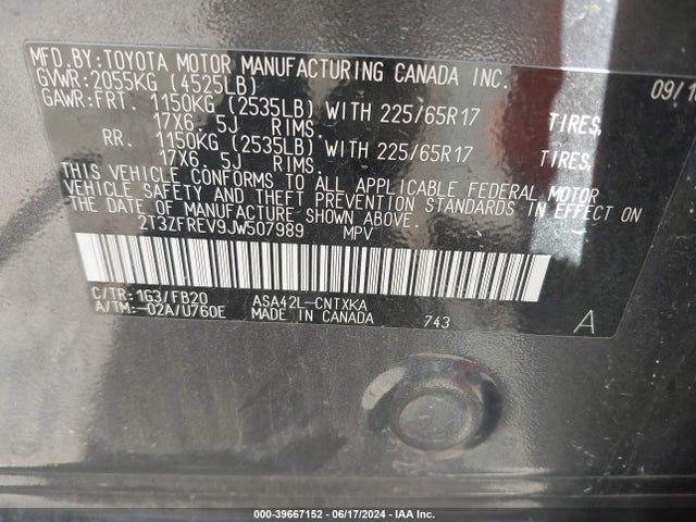 Toyota RAV4 LE 2018 2T3ZFREV9JW507989 Image 9