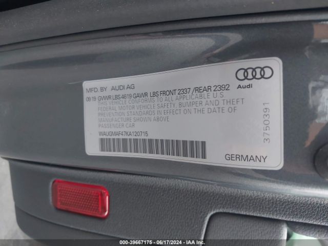 WAUGMAF47KA120715 Audi A4 40 Titanium Premium