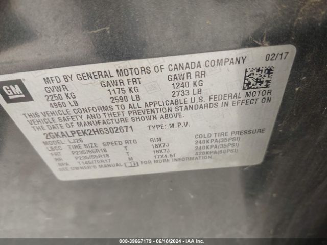 2GKALPEK2H6302671 GMC Terrain Slt