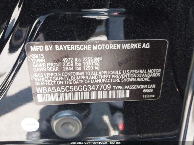 WBA5A5C56GG347709 BMW 528I