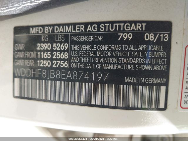 WDDHF8JB8EA874197 Mercedes-Benz E 350 4matic