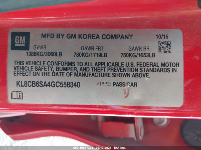 Chevrolet Spark Ls Cvt 2016 KL8CB6SA4GC558340 Image 9