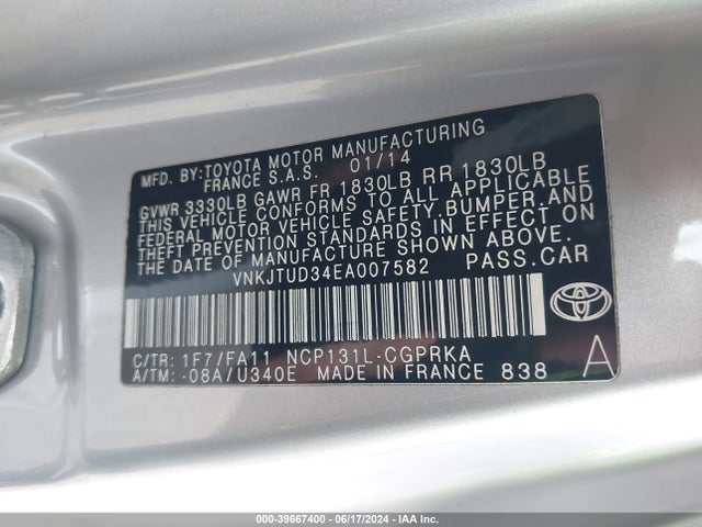 Toyota 1nz-fe 2014 VNKJTUD34EA007582 Image 26