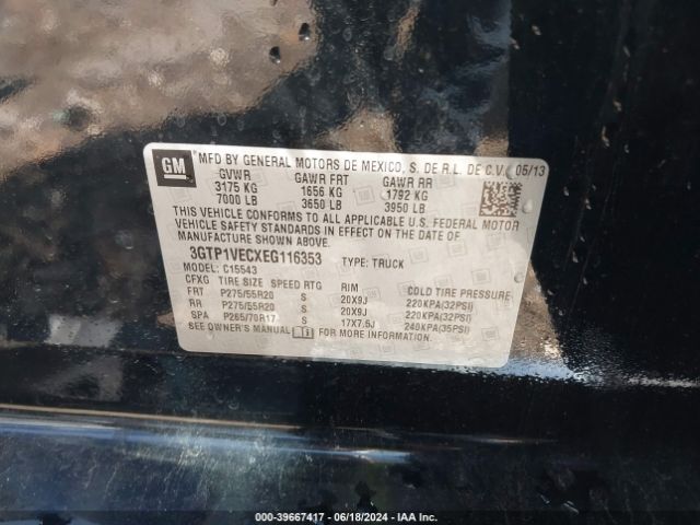 3GTP1VECXEG116353 GMC Sierra 1500 Slt