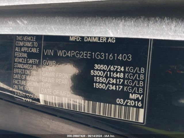 WD4PG2EE1G3161403 Mercedes-Benz Metris