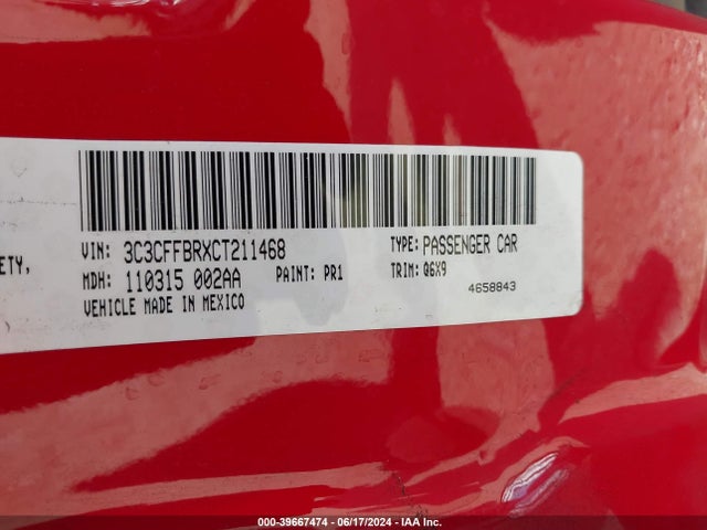 2012 FIAT 500 3C3CFFBRXCT211468 Photo 8