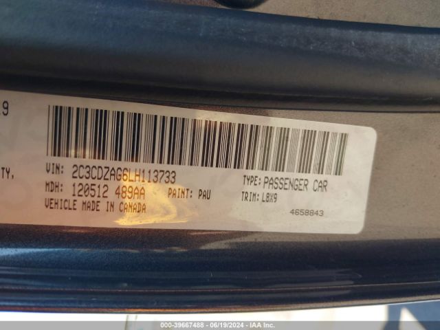 2C3CDZAG6LH113733 Dodge Challenger Sxt