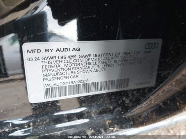 WAUAUDGY1RA120258 Audi A3 Premium 40 Tfsi Front-wheel Drive S Tronic