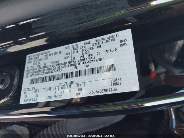 Ford F-150 Xlt 2021 1FTEW1C53MKD17542 Image 9