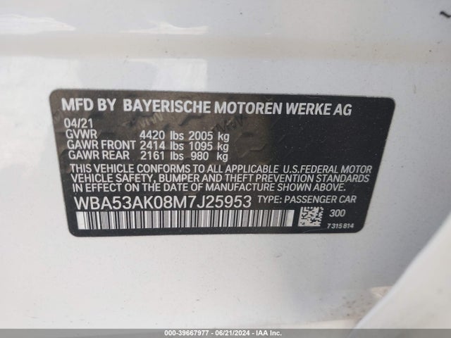WBA53AK08M7J25953 BMW 228i Gran Coupe Sdrive