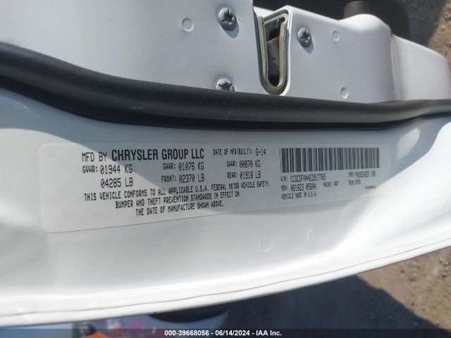 1C3CDFAA4ED917765 Dodge DART SE