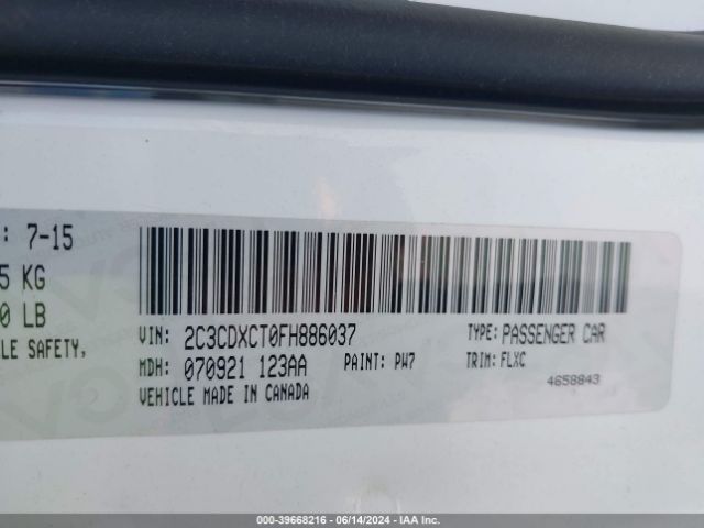 2C3CDXCT0FH886037 Dodge Charger Road/track