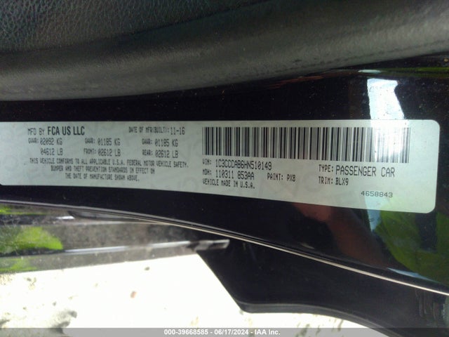 1C3CCCAB6HN510149 Chrysler 200 Limited Platinum