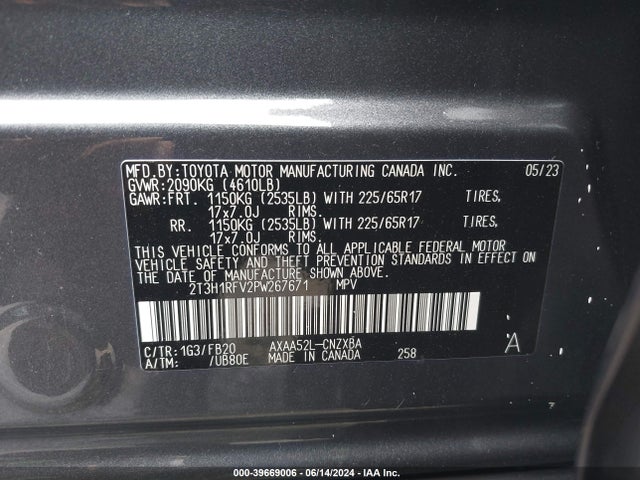 Toyota RAV4 LE 2023 2T3H1RFV2PW267671 Image 9