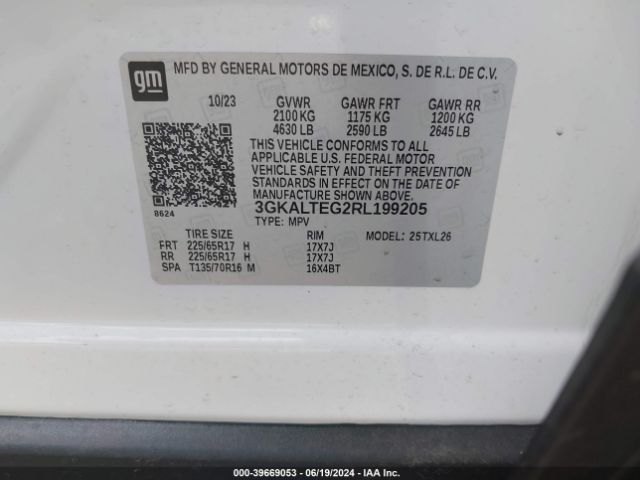 3GKALTEG2RL199205 GMC Terrain Awd Sle