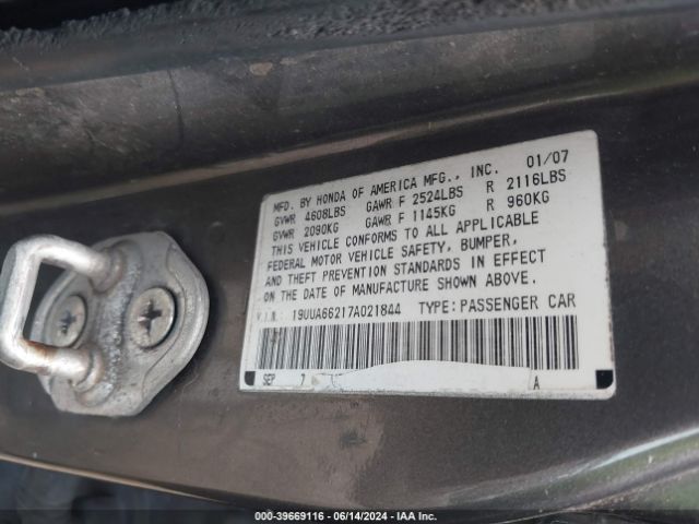 2007 ACURA TL 19UUA66217A021844 Photo 8