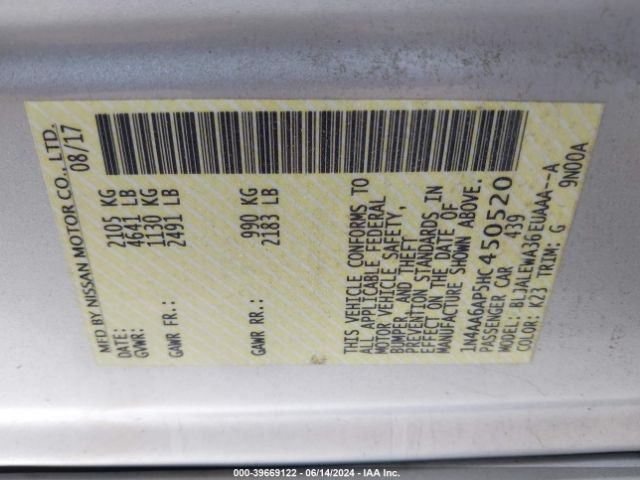 1N4AA6AP5HC450520 Nissan Maxima 3.5 Sl