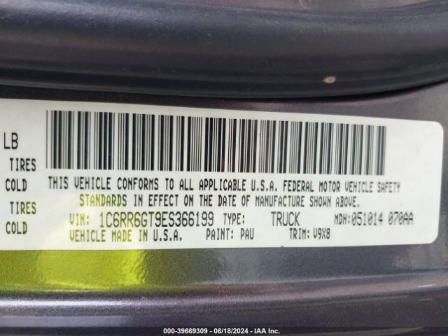 1C6RR6GT9ES366199 RAM 1500 Slt