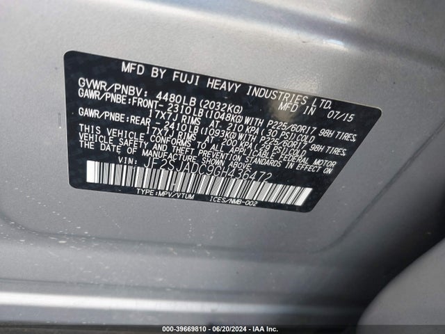 Subaru Forester 2.5i Premium 2016 JF2SJADC9GH436472 Image 9