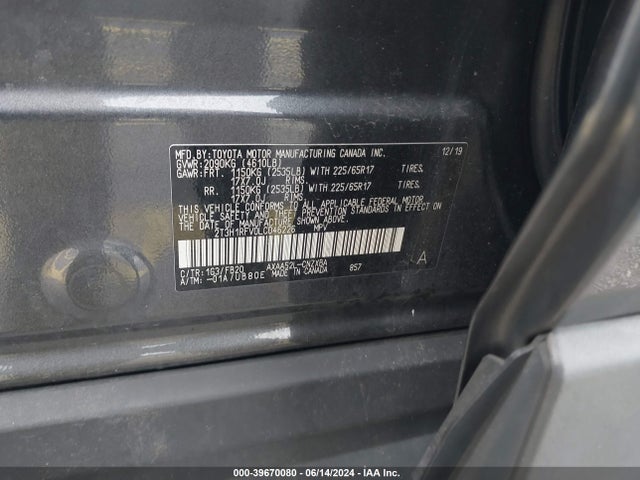 Toyota RAV4 LE 2020 2T3H1RFV0LC046226 Image 9