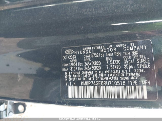 Hyundai Palisade Calligraphy 2024 KM8R74GE8RU710518 Image 9