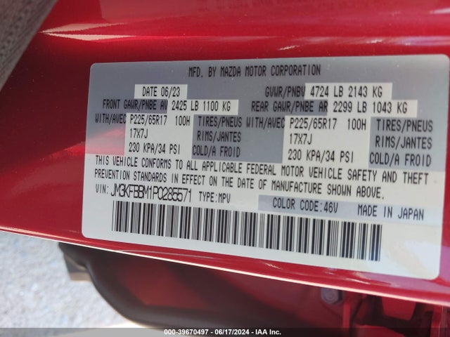 JM3KFBBM1P0285571 Mazda Cx-5 2.5 S Select