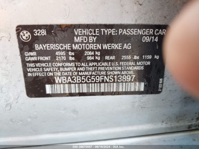 WBA3B5G59FNS13897 BMW 328i Xdrive