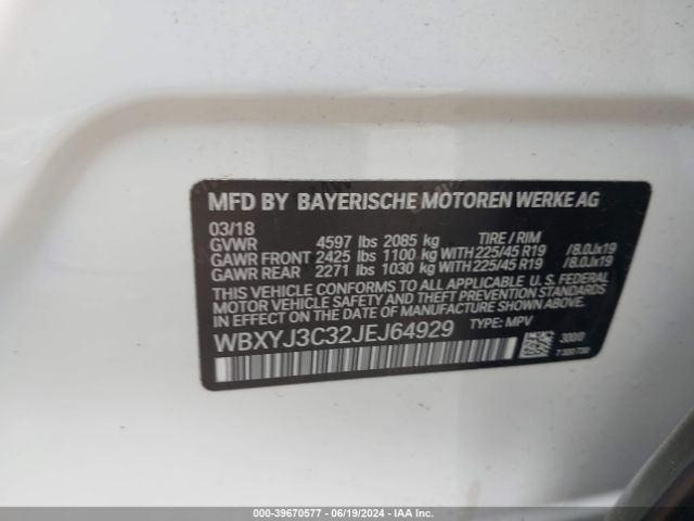 WBXYJ3C32JEJ64929 BMW X2 Sdrive28i