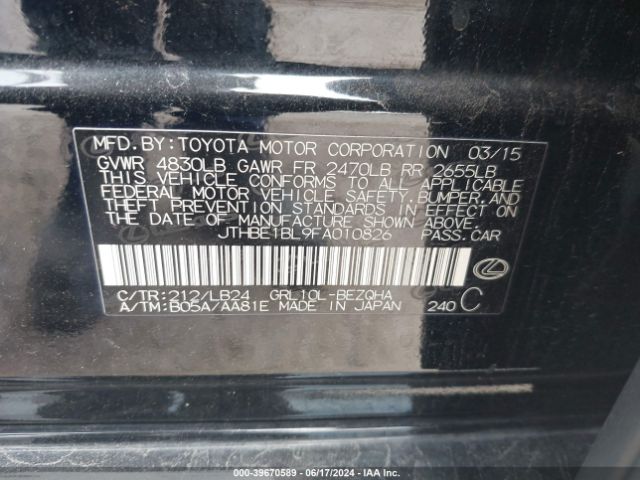 JTHBE1BL9FA010826 Lexus GS 350