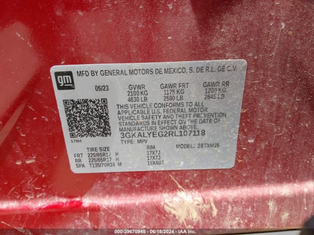 3GKALYEG2RL107118 GMC Terrain Awd At4
