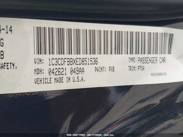 Dodge DART SXT 2014 1C3CDFBBXED851536 Image 9