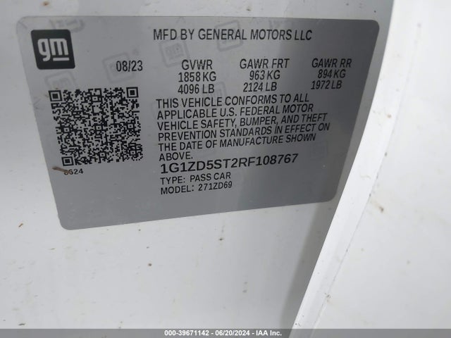 Chevrolet MALIBU LT 2024 1G1ZD5ST2RF108767 Image 9