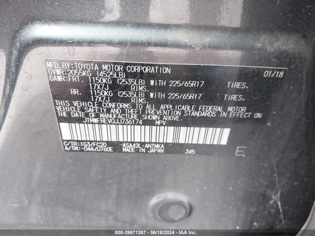 Toyota Rav4 Xle 2018 JTMWFREV0JJ736174 Image 9