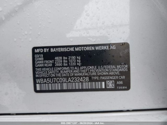 WBA5U7C09LA232428 BMW 3 Series M340i