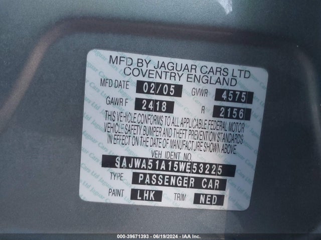 2005 JAGUAR X-TYPE SAJWA51A15WE53225 Photo 8